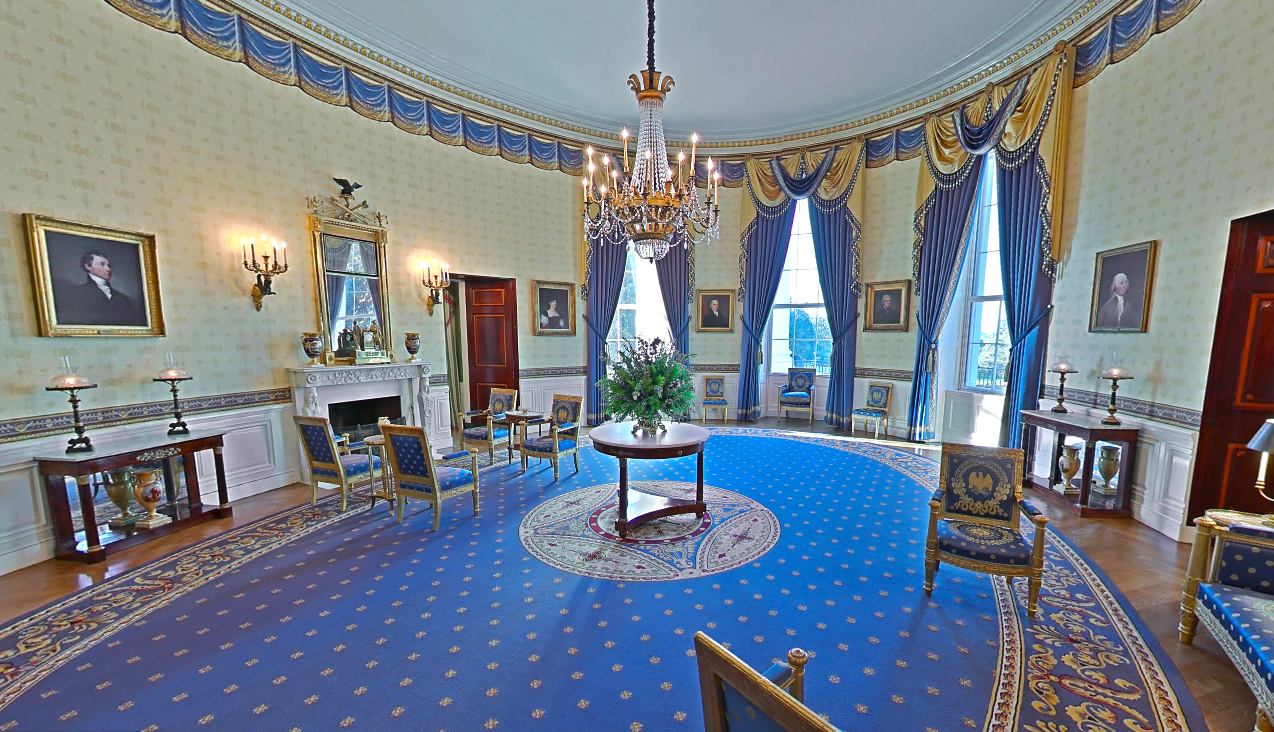 Inside The White House The Blue Room Oval Design Scene Therapy