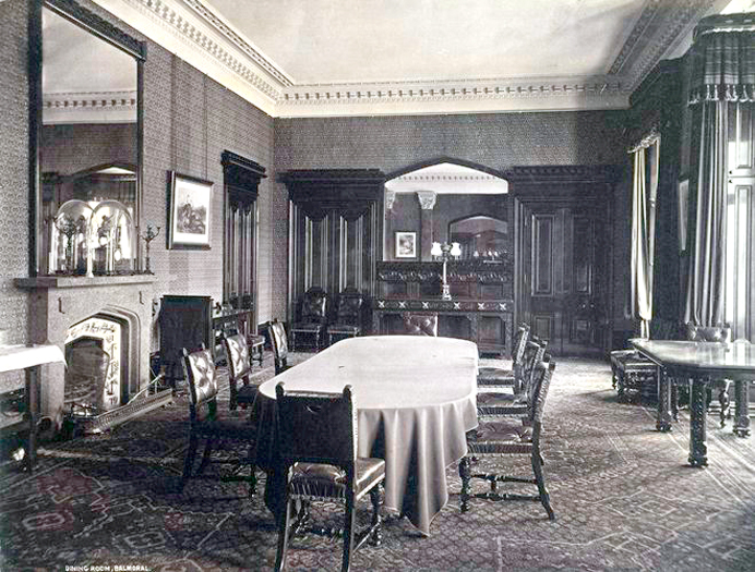 Inside Balmoral Castle Dining Room Old Photo Scene Therapy